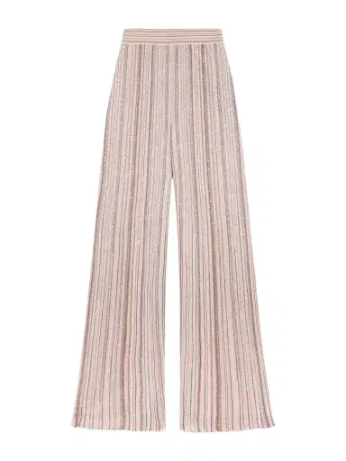 Missoni Striped Metallic Crochet-knit Wide-leg Pants | Thumbnail 1 Missoni Striped Metallic Crochet-knit Wide-leg Pants | Thumbnail 1
