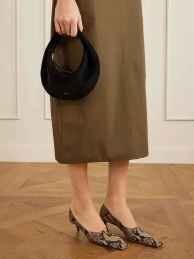 Khaite Olivia Mini Suede Shoulder Bag | Thumbnail 3 Khaite Olivia Mini Suede Shoulder Bag | Thumbnail 3