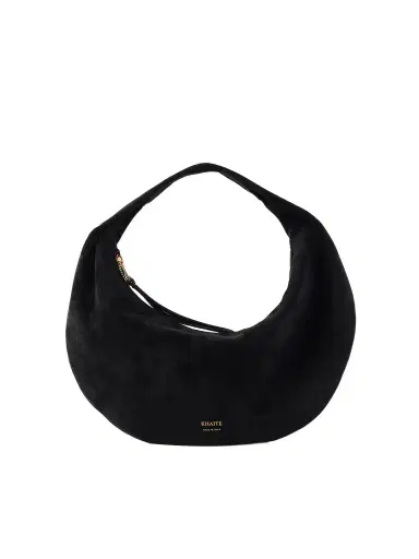 Khaite Olivia Mini Suede Shoulder Bag | Thumbnail 1 Khaite Olivia Mini Suede Shoulder Bag | Thumbnail 1