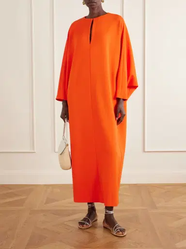 Oscar de la Renta Draped Crepe Gown | Thumbnail 2 Oscar de la Renta Draped Crepe Gown | Thumbnail 2