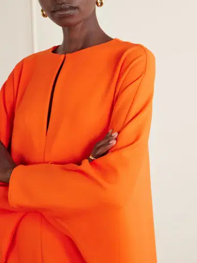 Oscar de la Renta Draped Crepe Gown | Thumbnail 4 Oscar de la Renta Draped Crepe Gown | Thumbnail 4