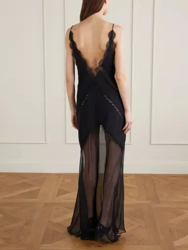 Tom Ford Enverse Lace-trimmed Satin Maxi Dress | Thumbnail 3 Tom Ford Enverse Lace-trimmed Satin Maxi Dress | Thumbnail 3