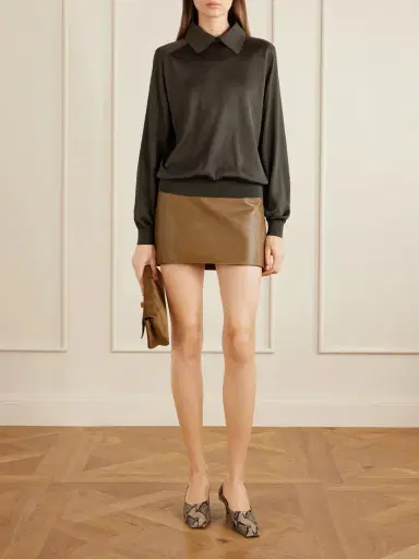 Khaite Alexa Silk-knitted Polo Sweater | Thumbnail 2 Khaite Alexa Silk-knitted Polo Sweater | Thumbnail 2
