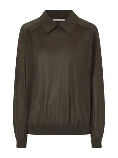 Khaite Alexa Silk-knitted Polo Sweater | Thumbnail 1 Khaite Alexa Silk-knitted Polo Sweater | Thumbnail 1