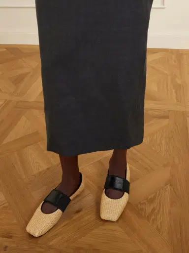 Givenchy Logo-appliquéd Raffia Ballerina Flats | Thumbnail 2 Givenchy Logo-appliquéd Raffia Ballerina Flats | Thumbnail 2