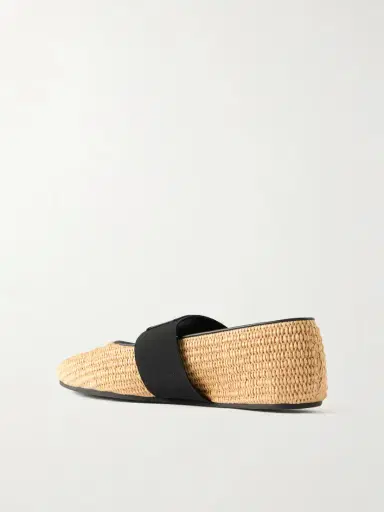 Givenchy Logo-appliquéd Raffia Ballerina Flats | Thumbnail 3 Givenchy Logo-appliquéd Raffia Ballerina Flats | Thumbnail 3