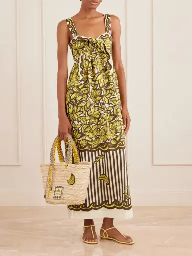 ALÉMAIS Mona Printed Hemp Midi Dress | Thumbnail 2 ALÉMAIS Mona Printed Hemp Midi Dress | Thumbnail 2