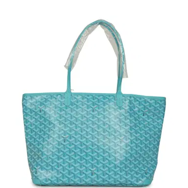 goyard Goyard Goyardine Canvas Turquoise Artois MM Tote Palladium Hardware | Thumbnail 4 goyard Goyard Goyardine Canvas Turquoise Artois MM Tote Palladium Hardware | Thumbnail 4