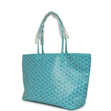 goyard Goyard Goyardine Canvas Turquoise Artois MM Tote Palladium Hardware | Thumbnail 5 goyard Goyard Goyardine Canvas Turquoise Artois MM Tote Palladium Hardware | Thumbnail 5