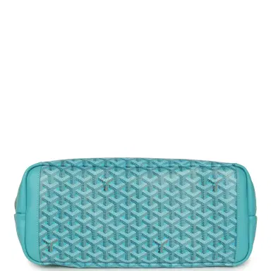 goyard Goyard Goyardine Canvas Turquoise Artois MM Tote Palladium Hardware | Thumbnail 6 goyard Goyard Goyardine Canvas Turquoise Artois MM Tote Palladium Hardware | Thumbnail 6