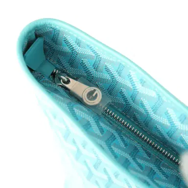 goyard Goyard Goyardine Canvas Turquoise Artois MM Tote Palladium Hardware | Thumbnail 7 goyard Goyard Goyardine Canvas Turquoise Artois MM Tote Palladium Hardware | Thumbnail 7