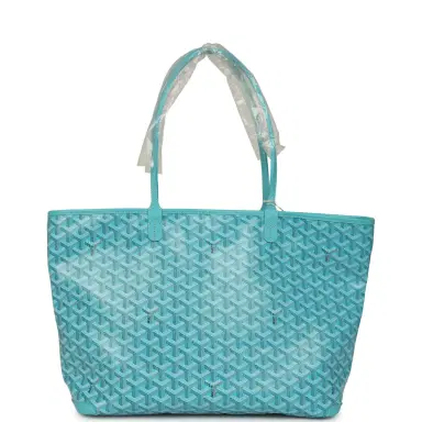 goyard Goyard Goyardine Canvas Turquoise Artois MM Tote Palladium Hardware | Thumbnail 1 goyard Goyard Goyardine Canvas Turquoise Artois MM Tote Palladium Hardware | Thumbnail 1