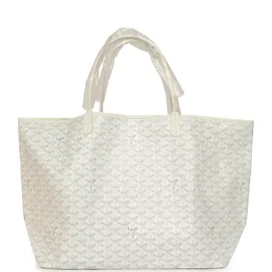 goyard Goyard Goyardine Canvas White Saint Louis GM Tote Palladium Hardware | Thumbnail 4 goyard Goyard Goyardine Canvas White Saint Louis GM Tote Palladium Hardware | Thumbnail 4