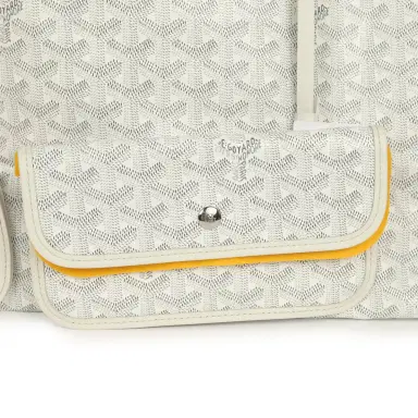 goyard Goyard Goyardine Canvas White Saint Louis GM Tote Palladium Hardware | Thumbnail 8 goyard Goyard Goyardine Canvas White Saint Louis GM Tote Palladium Hardware | Thumbnail 8