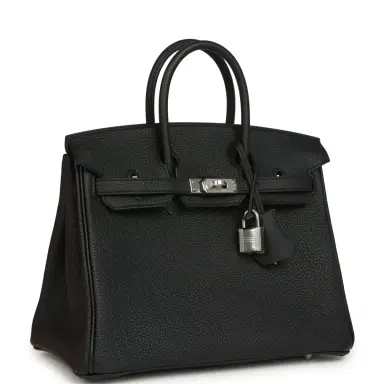 HERMÈS Hermes Birkin 25 Black Togo Palladium Hardware | Thumbnail 2 HERMÈS Hermes Birkin 25 Black Togo Palladium Hardware | Thumbnail 2
