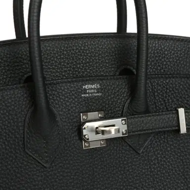 HERMÈS Hermes Birkin 25 Black Togo Palladium Hardware | Thumbnail 7 HERMÈS Hermes Birkin 25 Black Togo Palladium Hardware | Thumbnail 7