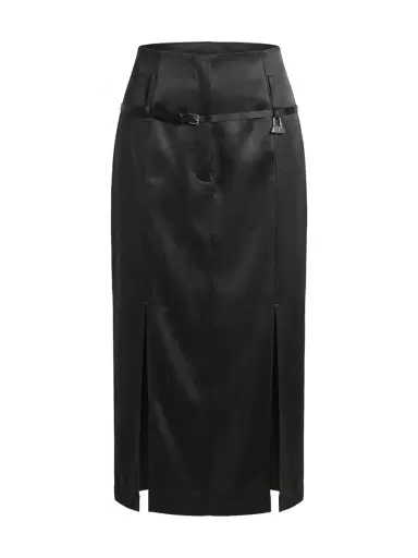 Grace Ling Relics Belted Slit Skirt | Thumbnail 1 Grace Ling Relics Belted Slit Skirt | Thumbnail 1