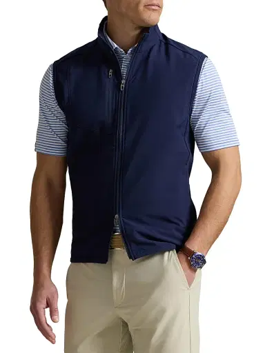 RLX Ralph Lauren Men's Hybrid Mockneck Vest - Refined Navy | Thumbnail 3 RLX Ralph Lauren Men's Hybrid Mockneck Vest - Refined Navy | Thumbnail 3