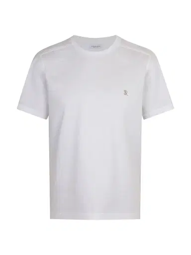 Stefano Ricci Men's Logo Cotton T-Shirt - White - Size XXS | Thumbnail 1 Stefano Ricci Men's Logo Cotton T-Shirt - White - Size XXS | Thumbnail 1