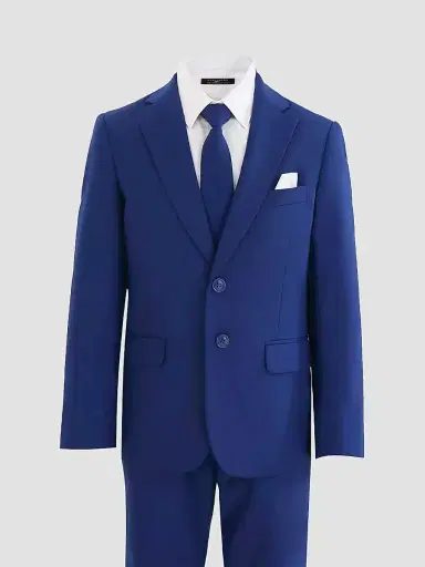 Moustache Four Piece Suit with Peak Lapel - Royal Blue | Thumbnail 7 Moustache Four Piece Suit with Peak Lapel - Royal Blue | Thumbnail 7