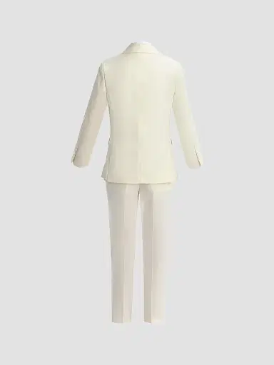 Moustache Formal Suit with Peak Lapel - Cream | Thumbnail 2 Moustache Formal Suit with Peak Lapel - Cream | Thumbnail 2