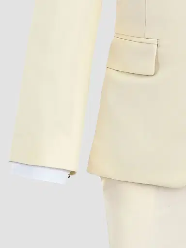Moustache Formal Suit with Peak Lapel - Cream | Thumbnail 5 Moustache Formal Suit with Peak Lapel - Cream | Thumbnail 5