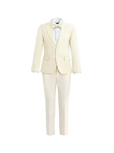 Moustache Formal Suit with Peak Lapel - Cream | Thumbnail 1 Moustache Formal Suit with Peak Lapel - Cream | Thumbnail 1