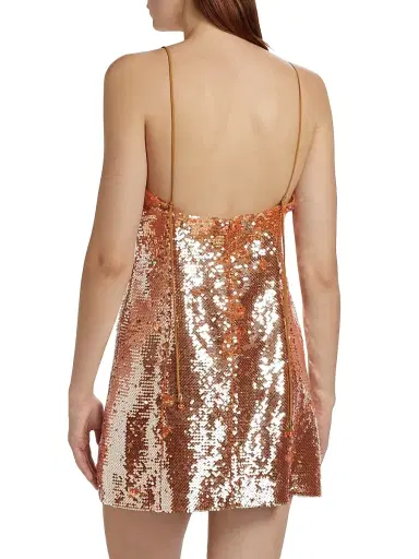 Sabina Musáyev Women's Cava Sequin Minidress - Copper | Thumbnail 5 Sabina Musáyev Women's Cava Sequin Minidress - Copper | Thumbnail 5