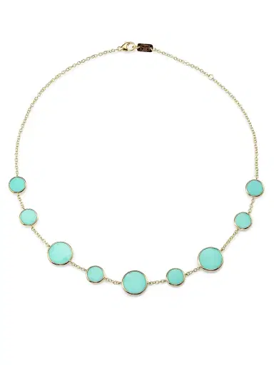 Ippolita Women's Polished Rock Candy 18K Yellow Gold & Turquoise Necklace - Gold Turquoise | Thumbnail 1 Ippolita Women's Polished Rock Candy 18K Yellow Gold & Turquoise Necklace - Gold Turquoise | Thumbnail 1