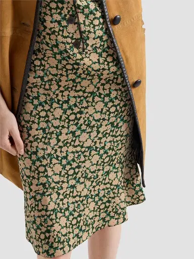 Prada Women's Embroidered Printed Sable Dress | Thumbnail 5 Prada Women's Embroidered Printed Sable Dress | Thumbnail 5
