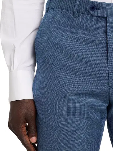 Emporio Armani Men's Micro-Textured Wool Single-Breasted Suit - Blue | Thumbnail 6 Emporio Armani Men's Micro-Textured Wool Single-Breasted Suit - Blue | Thumbnail 6