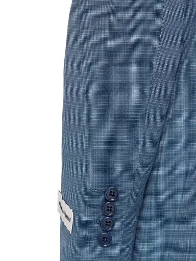 Emporio Armani Men's Micro-Textured Wool Single-Breasted Suit - Blue | Thumbnail 7 Emporio Armani Men's Micro-Textured Wool Single-Breasted Suit - Blue | Thumbnail 7