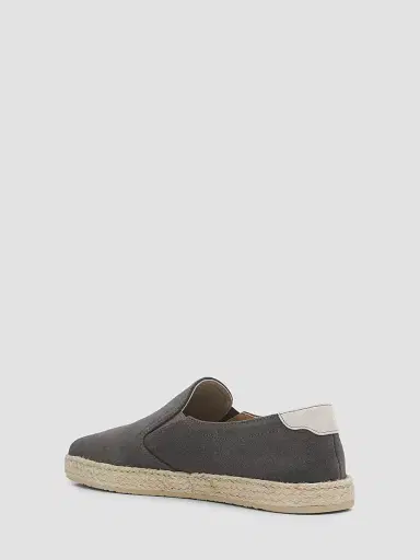 Brunello Cucinelli Men's Suede Braided-Midsole Espadrilles | Thumbnail 2 Brunello Cucinelli Men's Suede Braided-Midsole Espadrilles | Thumbnail 2
