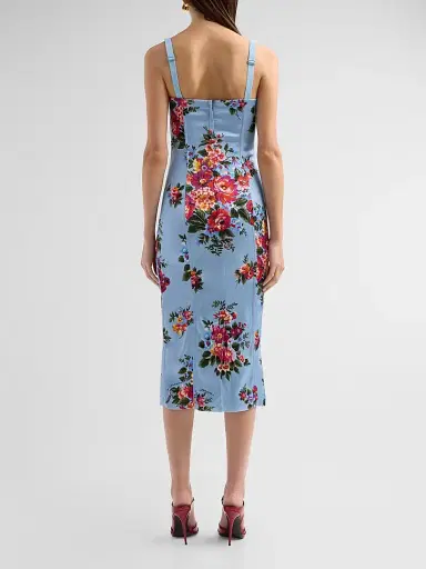 Dolce & Gabbana Women's Floral Satin Midi-Dress | Thumbnail 3 Dolce & Gabbana Women's Floral Satin Midi-Dress | Thumbnail 3
