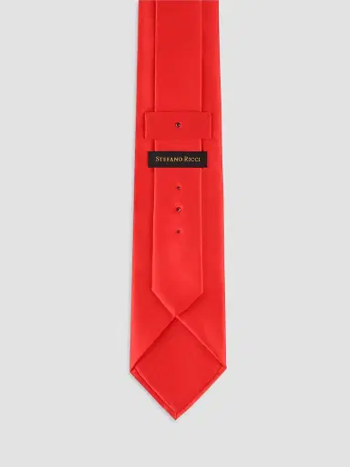 Stefano Ricci Men's Luxury Handmade Silk Tie - Orange | Thumbnail 3 Stefano Ricci Men's Luxury Handmade Silk Tie - Orange | Thumbnail 3