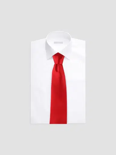 Stefano Ricci Men's Luxury Handmade Silk Tie - Cherry Red | Thumbnail 2 Stefano Ricci Men's Luxury Handmade Silk Tie - Cherry Red | Thumbnail 2