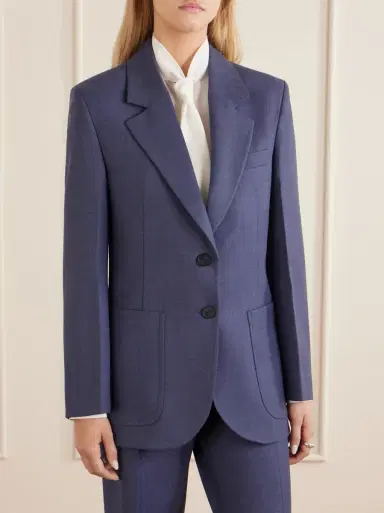 Victoria Beckham Katherine twill blazer | Thumbnail 3 Victoria Beckham Katherine twill blazer | Thumbnail 3