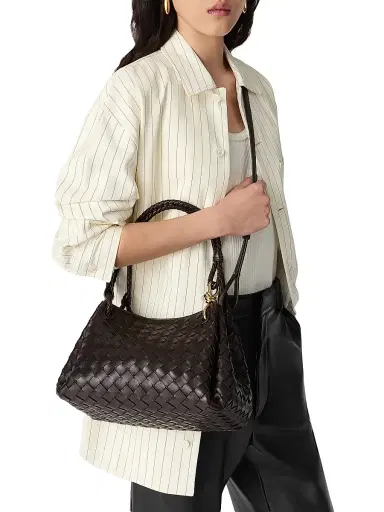 Bottega Veneta Women's Parachute Intrecciato Leather Shoulder Bag - Fondant Brass | Thumbnail 2 Bottega Veneta Women's Parachute Intrecciato Leather Shoulder Bag - Fondant Brass | Thumbnail 2