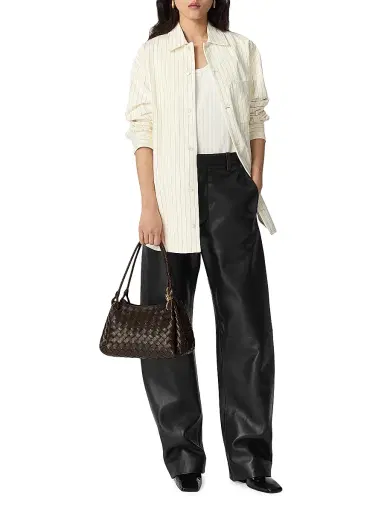 Bottega Veneta Women's Parachute Intrecciato Leather Shoulder Bag - Fondant Brass | Thumbnail 3 Bottega Veneta Women's Parachute Intrecciato Leather Shoulder Bag - Fondant Brass | Thumbnail 3