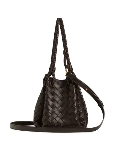 Bottega Veneta Women's Parachute Intrecciato Leather Shoulder Bag - Fondant Brass | Thumbnail 5 Bottega Veneta Women's Parachute Intrecciato Leather Shoulder Bag - Fondant Brass | Thumbnail 5