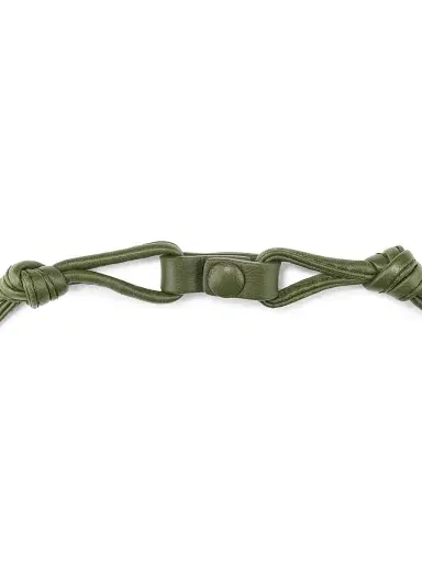 Bottega Veneta Women's Intrecciato Suede Drawstring Pouch - Green Tweed Gold | Thumbnail 6 Bottega Veneta Women's Intrecciato Suede Drawstring Pouch - Green Tweed Gold | Thumbnail 6