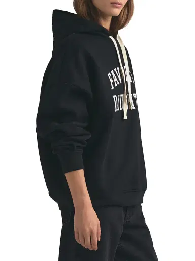 Favorite Daughter Women's The Collegiate Logo Hoodie - Black - Size XS | Thumbnail 5 Favorite Daughter Women's The Collegiate Logo Hoodie - Black - Size XS | Thumbnail 5