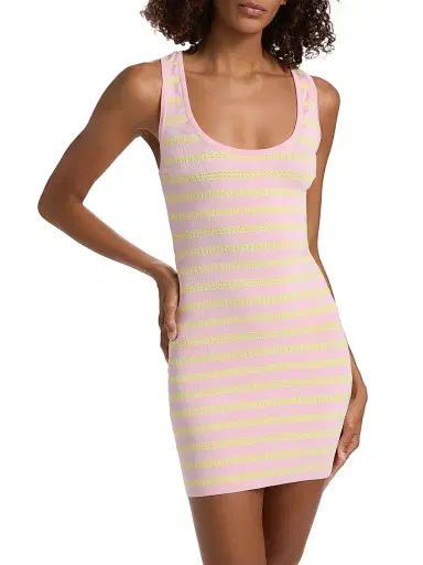 LoveShackFancy Women's Gayle Striped Tank Minidress - Boardwalk Candy | Thumbnail 3 LoveShackFancy Women's Gayle Striped Tank Minidress - Boardwalk Candy | Thumbnail 3