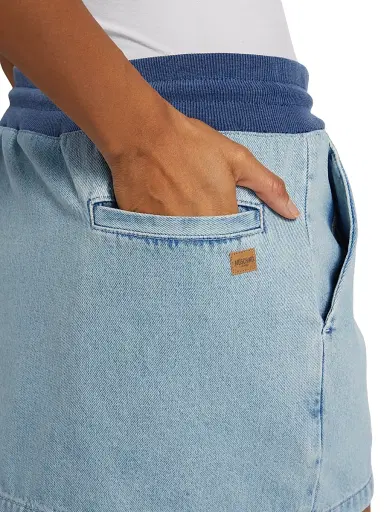 Moschino Jeans Women's Denim Two-Tone Miniskirt - Multi Light Blue | Thumbnail 6 Moschino Jeans Women's Denim Two-Tone Miniskirt - Multi Light Blue | Thumbnail 6