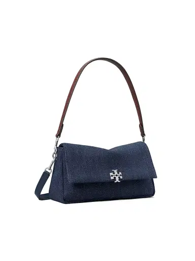 Tory Burch Women's Charlie Small Denim Shoulder Bag - Midnight | Thumbnail 5 Tory Burch Women's Charlie Small Denim Shoulder Bag - Midnight | Thumbnail 5