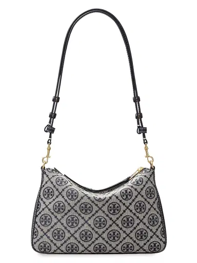 Tory Burch Women's Perry Small Monogram Shoulder Bag - Tory Navy | Thumbnail 4 Tory Burch Women's Perry Small Monogram Shoulder Bag - Tory Navy | Thumbnail 4