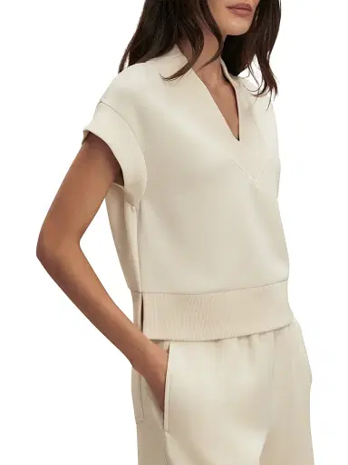 Varley Women's Gracee Cap Sleeve DoubleSoft Jersey Tank - Pristine | Thumbnail 4 Varley Women's Gracee Cap Sleeve DoubleSoft Jersey Tank - Pristine | Thumbnail 4