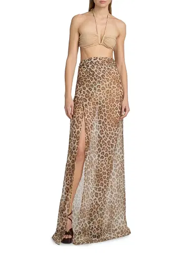 Ramy Brook Women's Aari Leopard Convertible Cover-Up Dress - Light Leopard - Size Large | Thumbnail 5 Ramy Brook Women's Aari Leopard Convertible Cover-Up Dress - Light Leopard - Size Large | Thumbnail 5