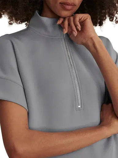 Varley Women's Ritchie Short-Sleeve Half-Zip Pullover - Wind Blue | Thumbnail 5 Varley Women's Ritchie Short-Sleeve Half-Zip Pullover - Wind Blue | Thumbnail 5