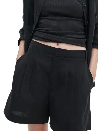 rag & bone Women's Chappell Linen Shorts - Black - Size 16 | Thumbnail 3 rag & bone Women's Chappell Linen Shorts - Black - Size 16 | Thumbnail 3
